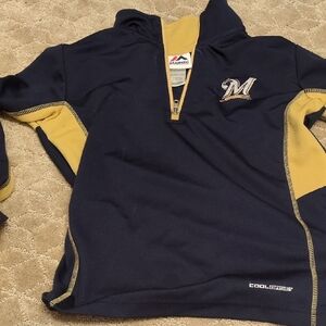 Majestic Blue and Yellow Half-Zip Pullover